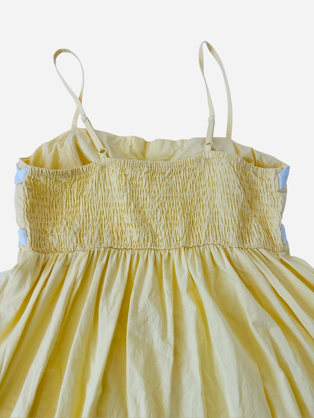 Sim & Sam Ric Rac Cottagecore Cotton Maxi Dress in Butter Yellow - Picture 7 of 9